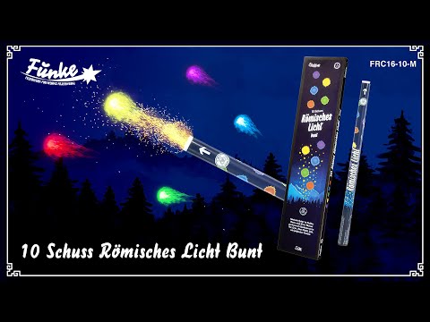 10 Schuss Römisches Licht Bunt - Mit Goldfunken [Batch 2021]